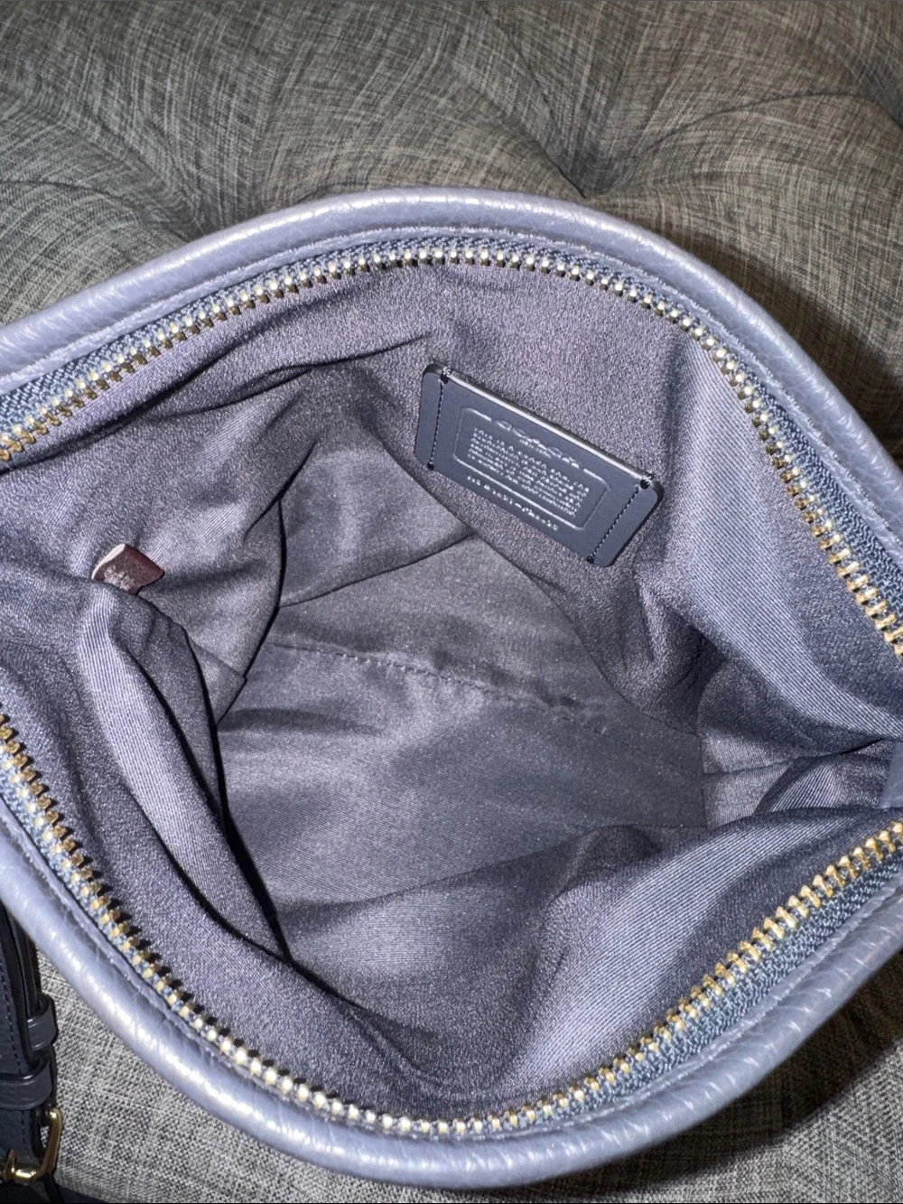 Coach Bag Dark Navy Pebbled Leather File Crossbody - Picture 12 of 17